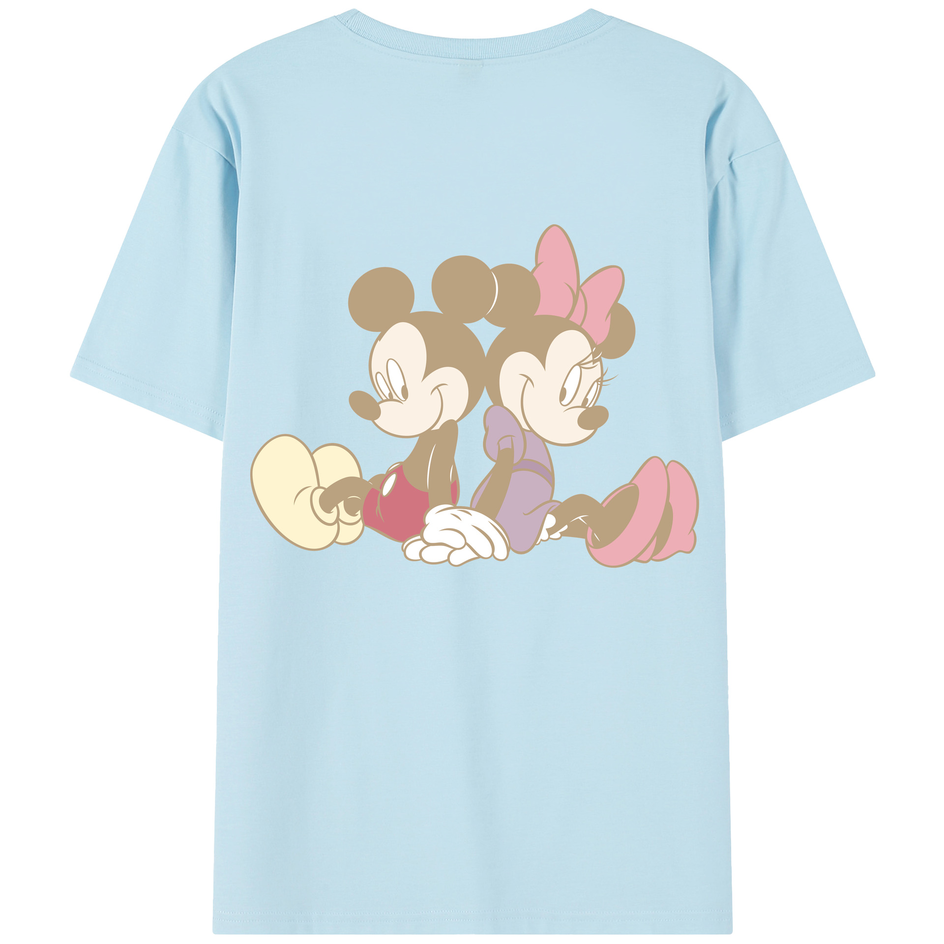 （画像用） ミッキーマウス Mickey Mouse 綿100％半袖Tシャツ（背面プリント）